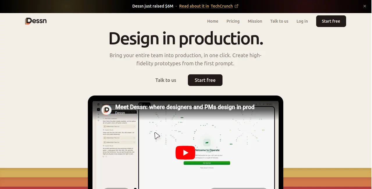 Screenshot of Dessn.ai – An AI tool in the ,AI Image to Image ,AI Design Generator ,AI Graphic Design ,Design & Art  category, showcasing its interface and key features.