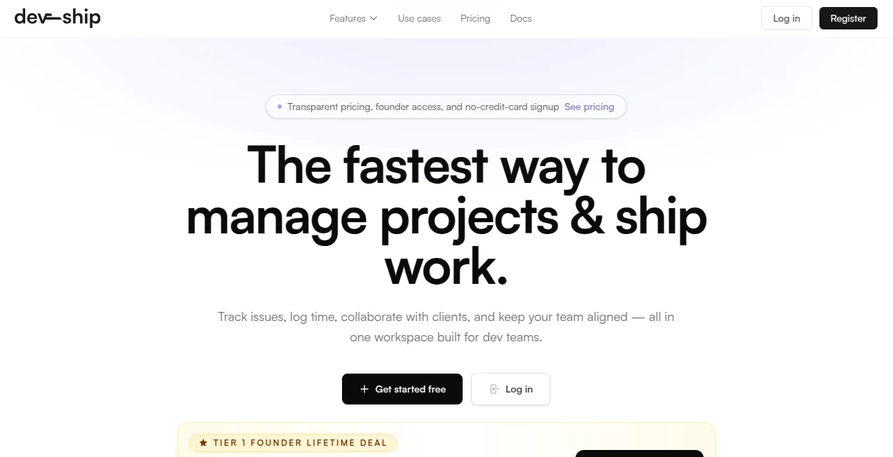 Screenshot of DevShip – An AI tool in the ,AI Workflow Management ,AI Project Management ,AI Team Collaboration ,AI Developer Tools  category, showcasing its interface and key features.