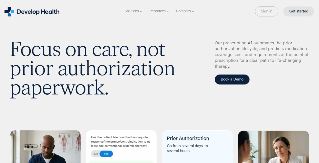 Screenshot of Develop Health – An AI tool in the ,AI API Design ,AI Healthcare ,AI Productivity Tools ,AI Workflow Management  category, showcasing its interface and key features.