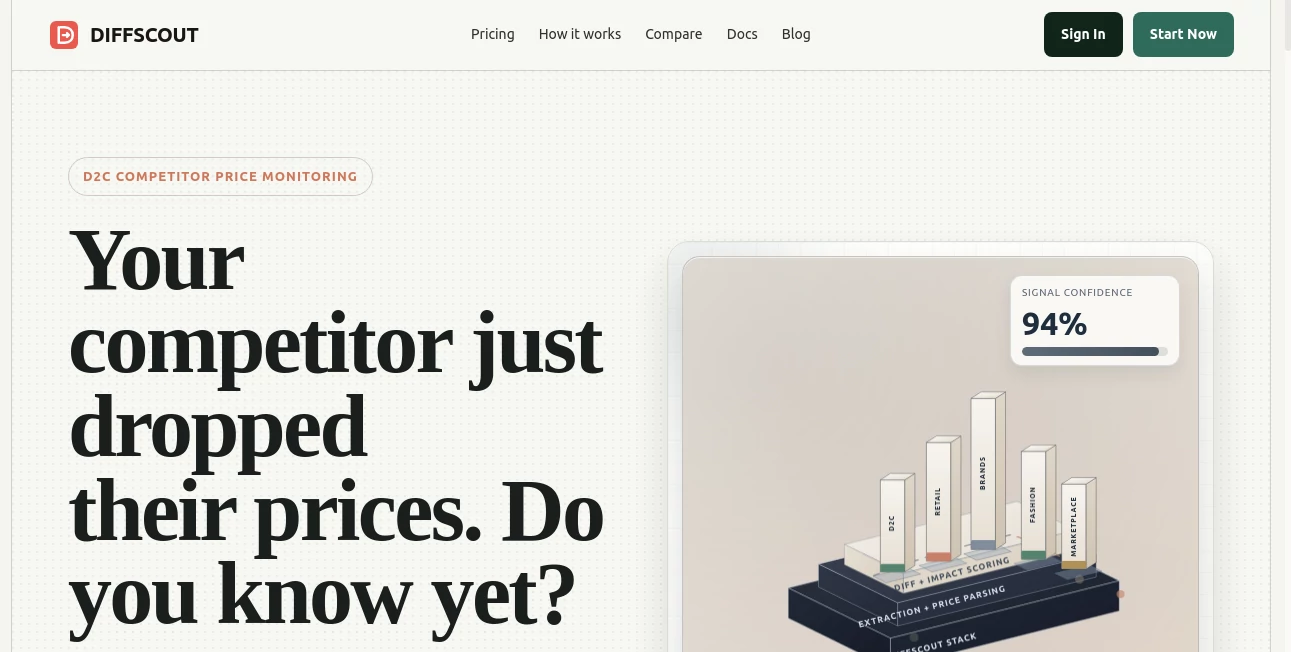 Screenshot of DiffScout – An AI tool in the ,AI Research Tool ,AI Design Generator  category, showcasing its interface and key features.