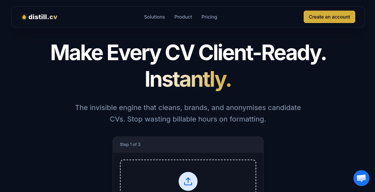 Screenshot of Distill – An AI tool in the ,AI Interview Assistant ,AI Recruiting ,AI Resume Builder ,AI Cover Letter Generator  category, showcasing its interface and key features.