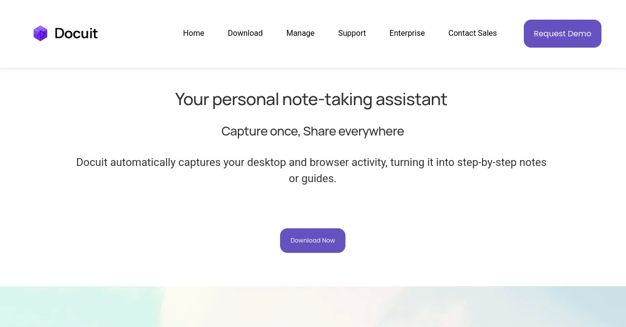 Screenshot of Docuit – An AI tool in the ,AI Tutorial ,AI Knowledge Management ,AI Documents Assistant ,AI Notes Assistant  category, showcasing its interface and key features.