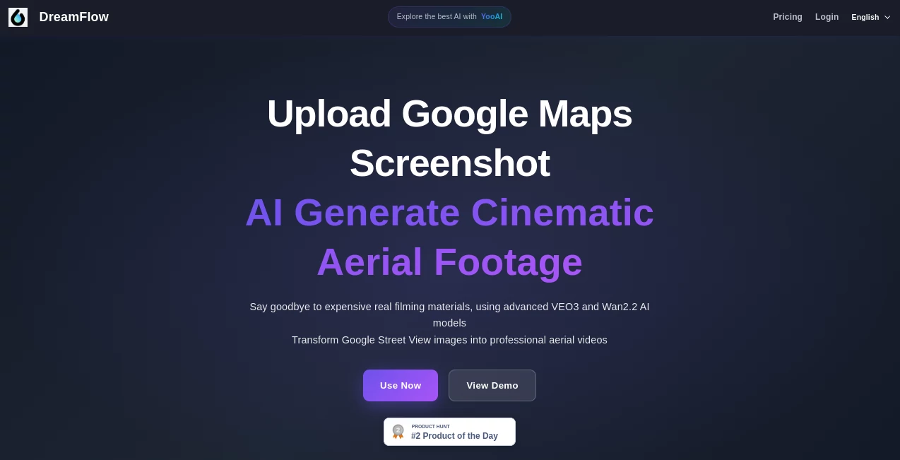 Screenshot of DreamFlow – An AI tool in the ,AI Animated Video ,AI Image to Video ,AI Video Generator ,AI Text to Video  category, showcasing its interface and key features.