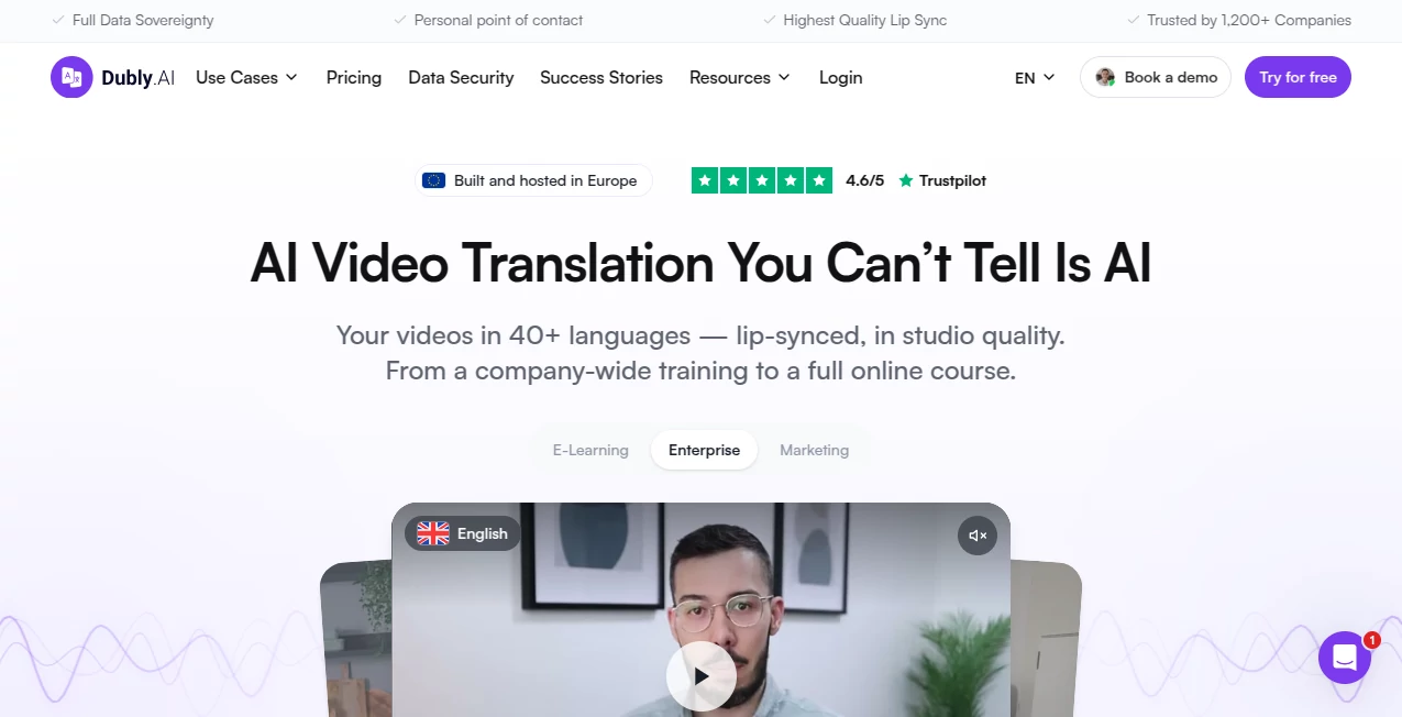 Screenshot of Dubly.AI – An AI tool in the ,AI Video Generator ,AI Video Editor  category, showcasing its interface and key features.