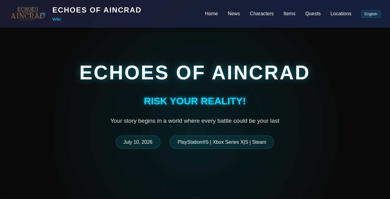 Screenshot of ECHOES OF AINCRAD – An AI tool in the ,AI Knowledge Management ,AI Education Assistant ,AI Research Tool ,AI Knowledge Base  category, showcasing its interface and key features.