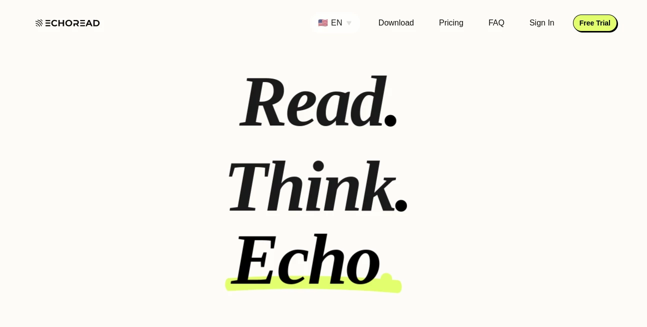Screenshot of EchoRead – An AI tool in the ,AI Transcription ,AI Text to Speech ,AI Speech to Text ,Text & Writing  category, showcasing its interface and key features.