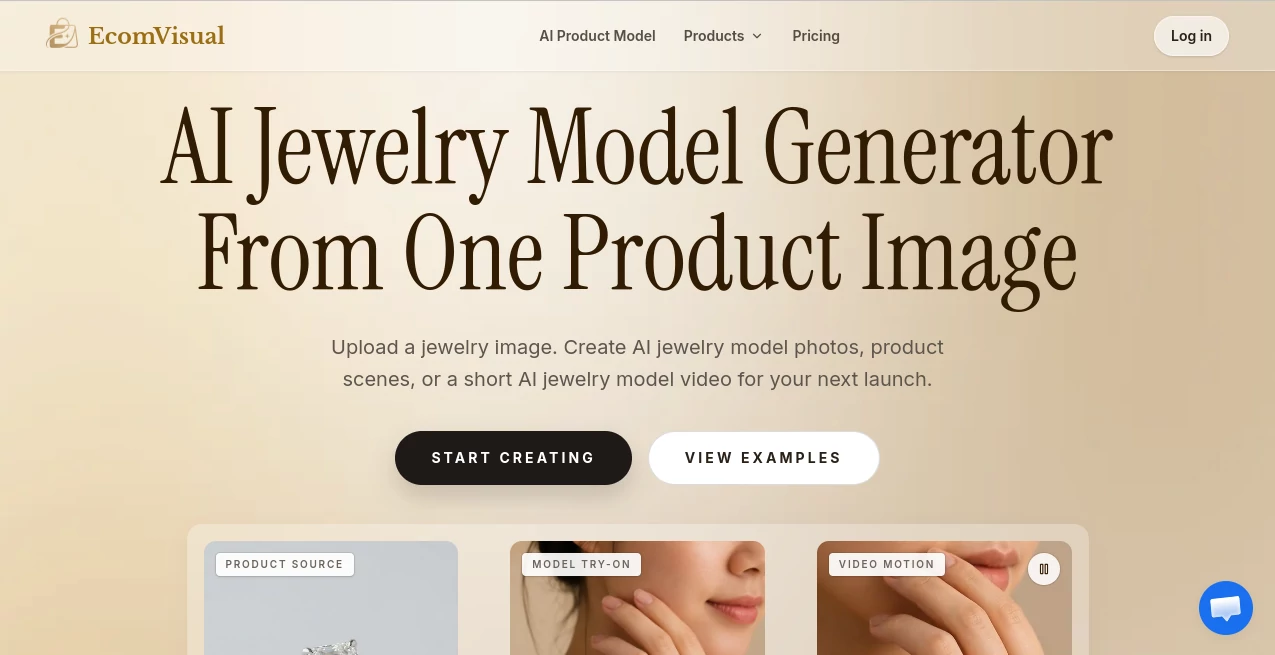 Screenshot of EcomVisual – An AI tool in the ,AI Photo & Image Generator ,AI Video Generator ,AI Photography ,AI Image to Image  category, showcasing its interface and key features.