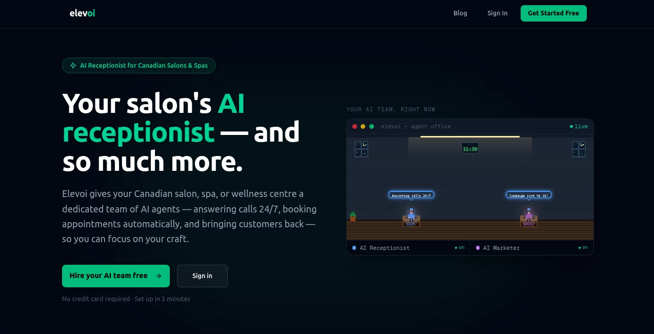 Screenshot of Elevoi – An AI tool in the ,AI Voice Assistants ,AI Customer Service Assistant ,AI Productivity Tools ,Other  category, showcasing its interface and key features.