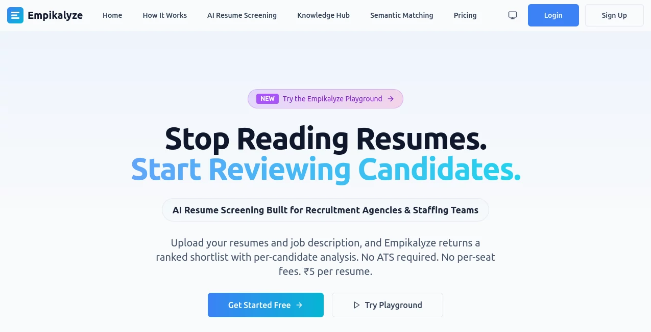 Screenshot of Empikalyze – An AI tool in the ,AI Workflow Management ,AI Recruiting  category, showcasing its interface and key features.