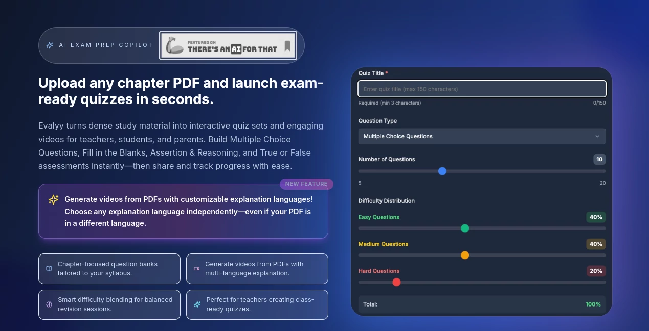 Screenshot of Evalyy – An AI tool in the ,AI Testing & QA ,AI Developer Tools ,AI Research Tool ,AI Analytics Assistant  category, showcasing its interface and key features.