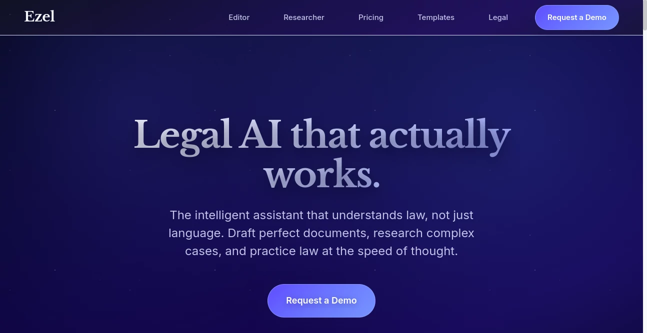 Screenshot of Ezel – An AI tool in the ,AI Knowledge Management ,AI Documents Assistant ,AI Research Tool ,AI Legal Assistant  category, showcasing its interface and key features.