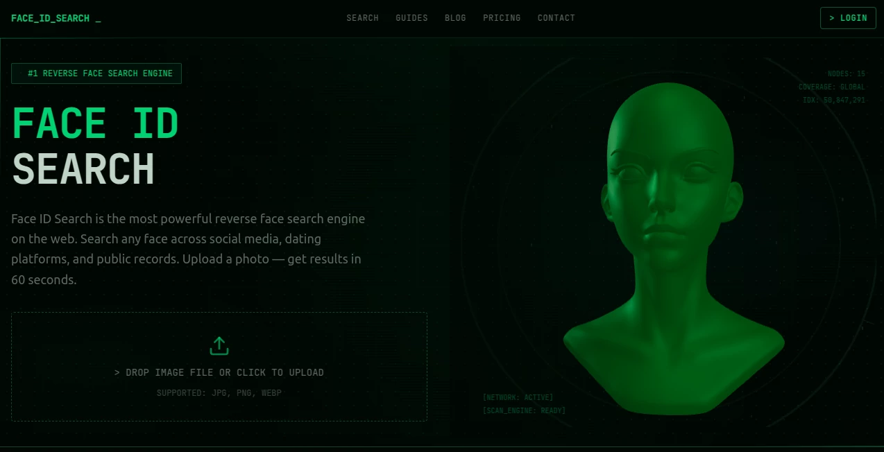 Screenshot of Face ID Search – An AI tool in the ,AI Image Recognition ,AI Face Swap Generator ,AI Research Tool  category, showcasing its interface and key features.