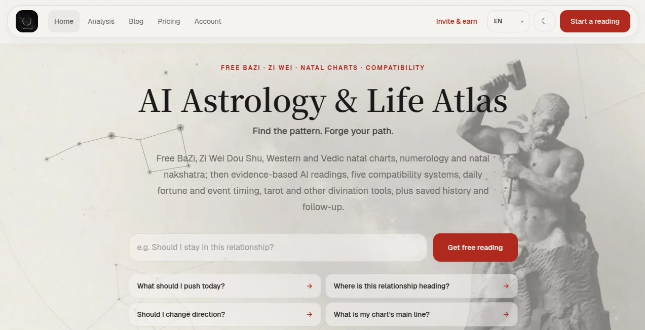 Screenshot of FateForge – An AI tool in the ,AI Life Assistant ,AI Fun Tools ,Other  category, showcasing its interface and key features.