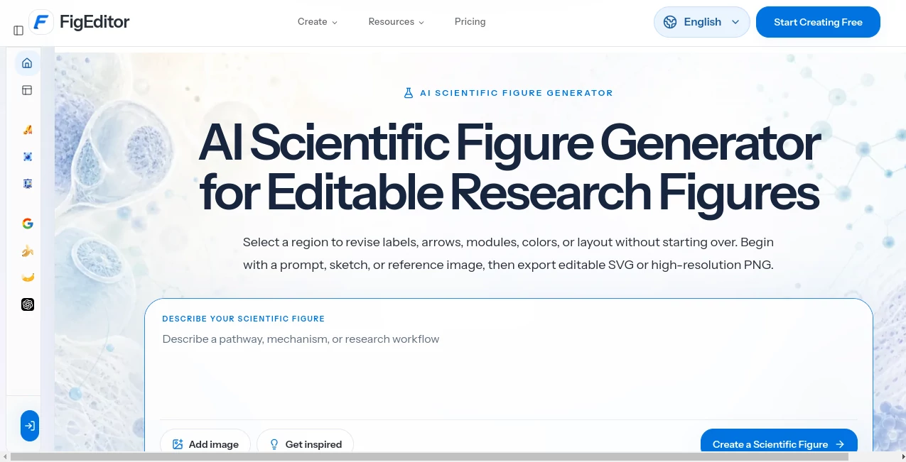 Screenshot of FigEditor – An AI tool in the ,AI Diagram Generator ,AI Illustration Generator ,AI Presentation Generator ,AI Graphic Design  category, showcasing its interface and key features.