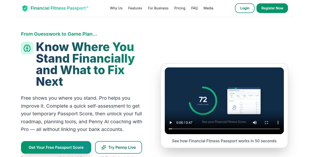 Screenshot of Financial Fitness Passport – An AI tool in the ,AI Research Tool ,AI Education Assistant ,AI Productivity Tools  category, showcasing its interface and key features.