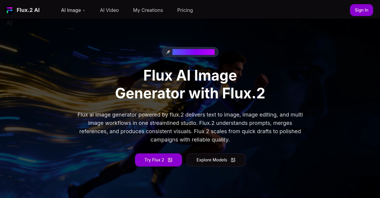 Screenshot of Flux.2 AI – An AI tool in the ,AI Photo & Image Generator ,Photo & Image Editor ,AI Image to Image ,AI Art Generator  category, showcasing its interface and key features.