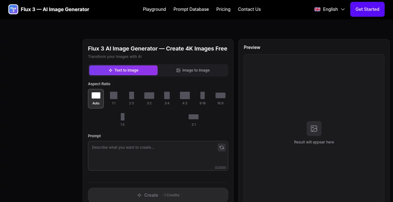 Screenshot of Flux 3 – An AI tool in the ,AI Photo & Image Generator ,Photo & Image Editor ,AI Photo Enhancer ,AI Text to Image  category, showcasing its interface and key features.