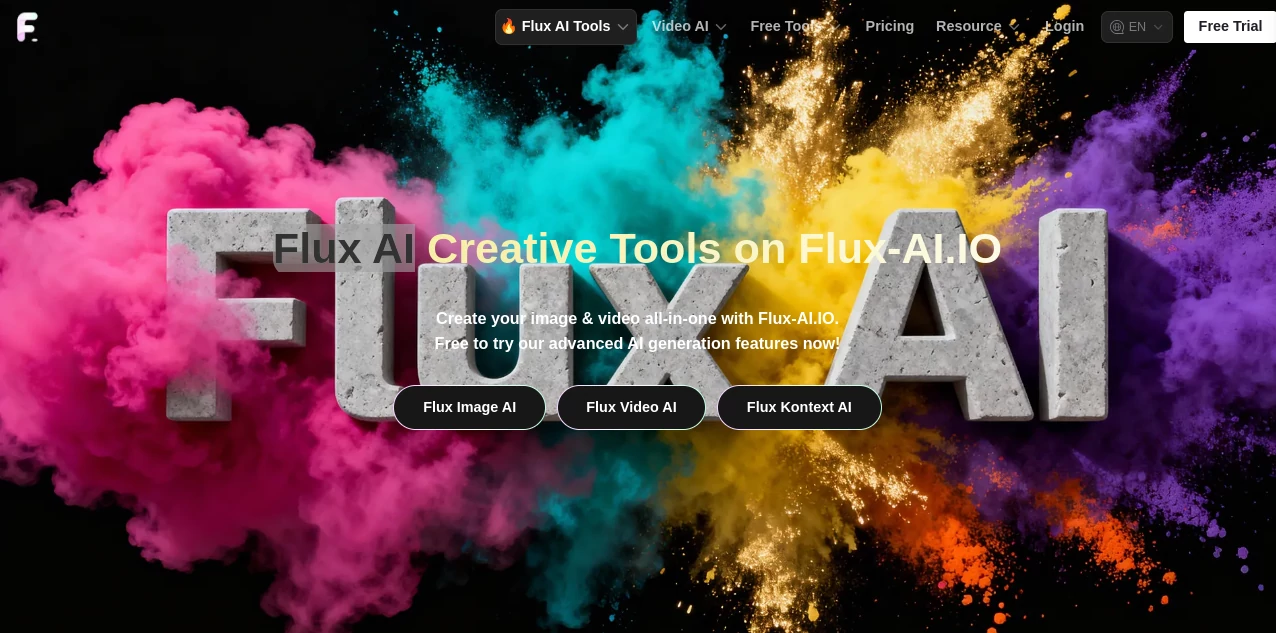 Screenshot of Flux AI – An AI tool in the ,AI Photo & Image Generator ,AI Art Generator ,AI Design Generator ,AI Text to Image  category, showcasing its interface and key features.