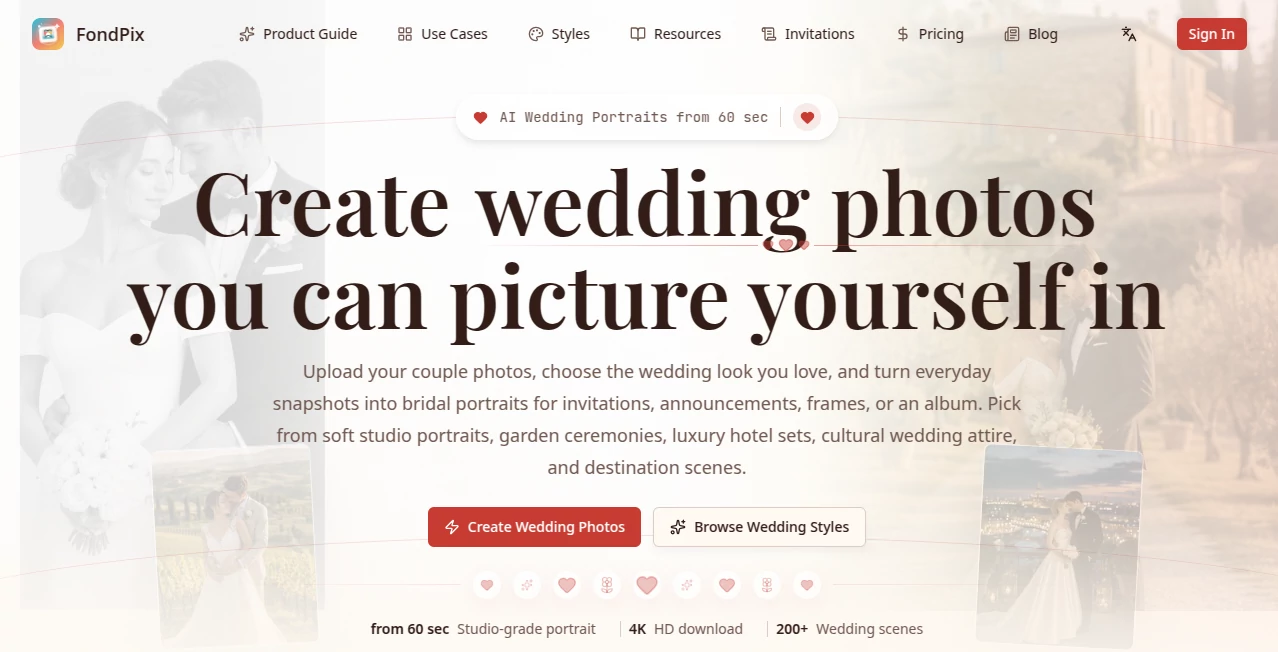 Screenshot of FondPix – An AI tool in the ,AI Photo & Image Generator ,AI Selfie & Portrait ,AI Photography ,AI Image to Image  category, showcasing its interface and key features.