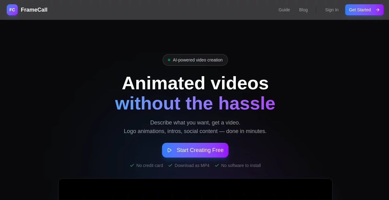 Screenshot of FrameCall – An AI tool in the ,AI Team Collaboration ,AI Meeting Assistant ,AI Video Recording  category, showcasing its interface and key features.