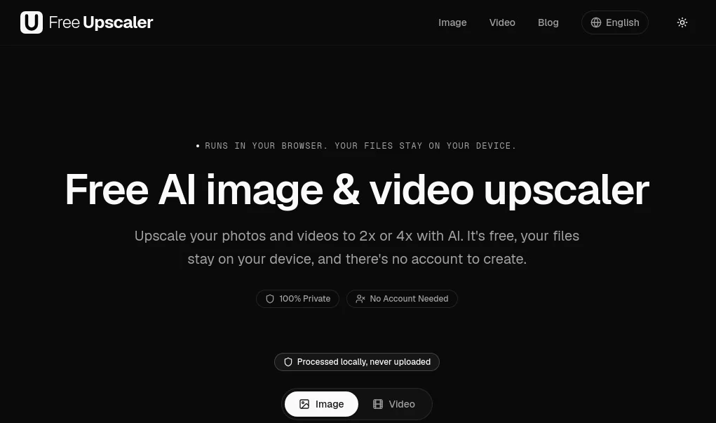 Screenshot of FreeUpscaler – An AI tool in the ,Photo & Image Editor ,AI Photo Enhancer ,AI Image to Image ,AI Video Enhancer  category, showcasing its interface and key features.