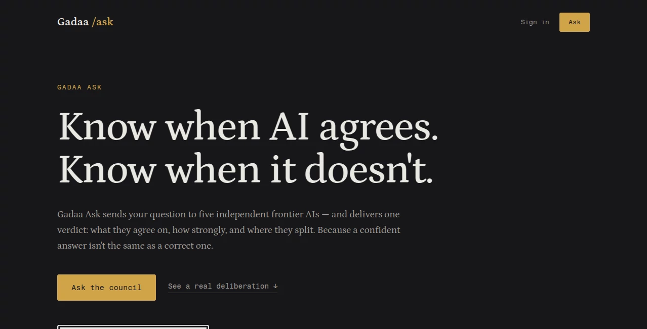 Screenshot of Gadaa Ask – An AI tool in the ,AI Translate ,AI Education Assistant  category, showcasing its interface and key features.