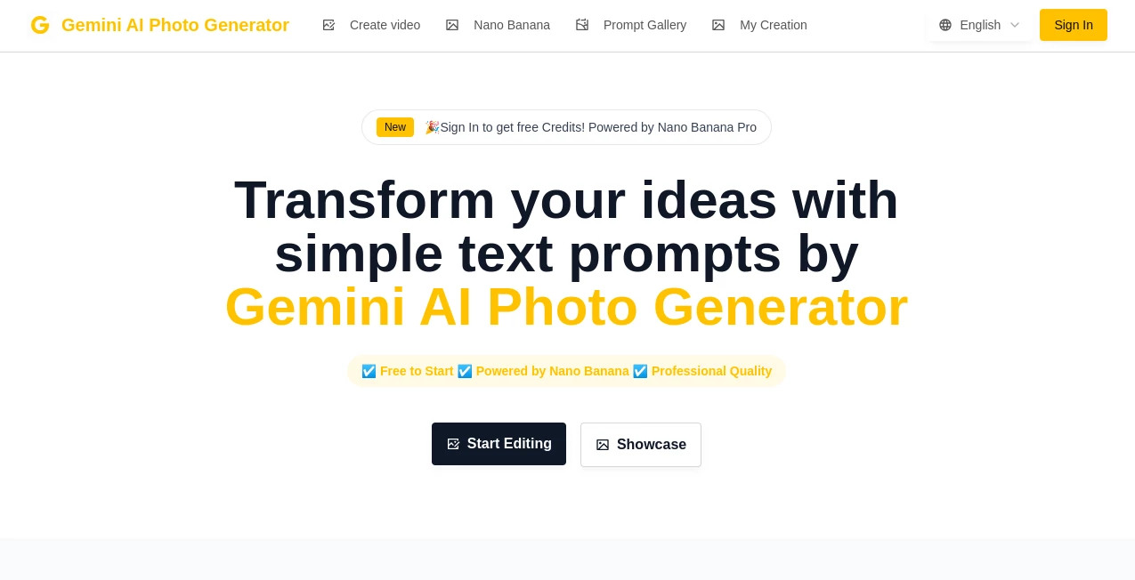 Screenshot of Gemini AI Photo – An AI tool in the ,AI Background Remover ,Photo & Image Editor ,AI Photo Enhancer  category, showcasing its interface and key features.