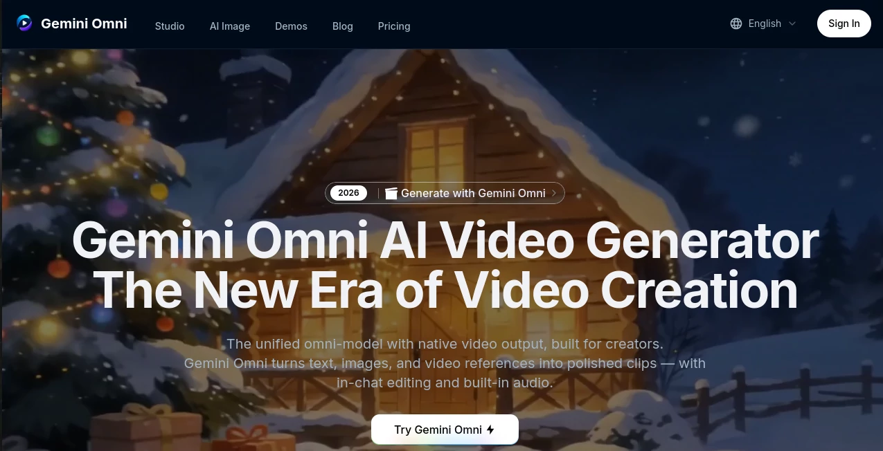 Screenshot of Gemini Omni – An AI tool in the ,AI Image to Video ,AI Video Generator ,AI Video Editor ,AI Text to Video  category, showcasing its interface and key features.