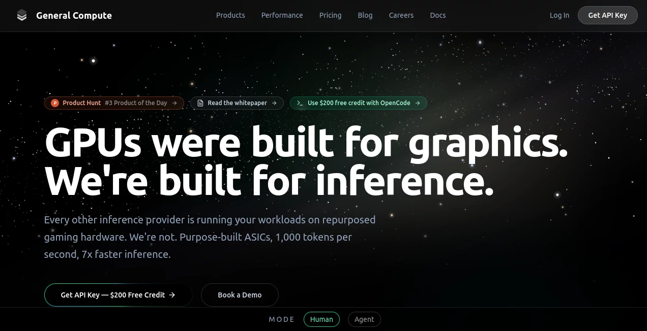 Screenshot of General Compute – An AI tool in the ,AI API Design ,AI Developer Tools ,AI Research Tool  category, showcasing its interface and key features.
