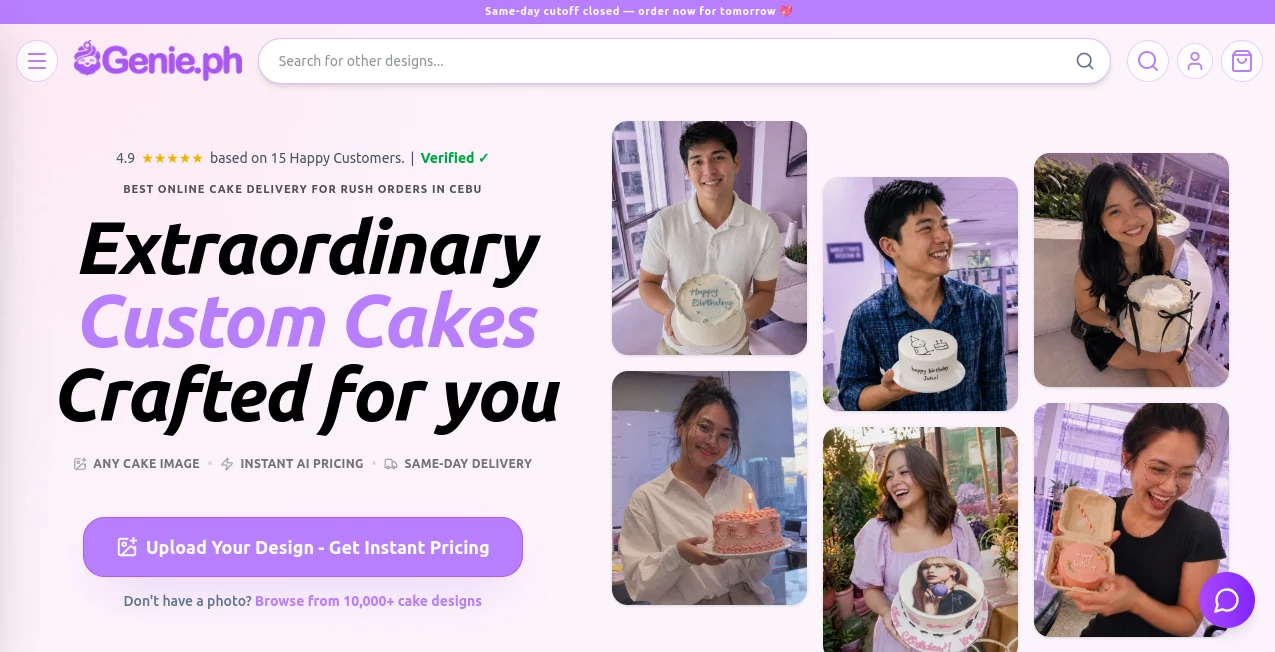 Screenshot of Genie – An AI tool in the ,AI Image Recognition ,AI E-commerce Assistant  category, showcasing its interface and key features.