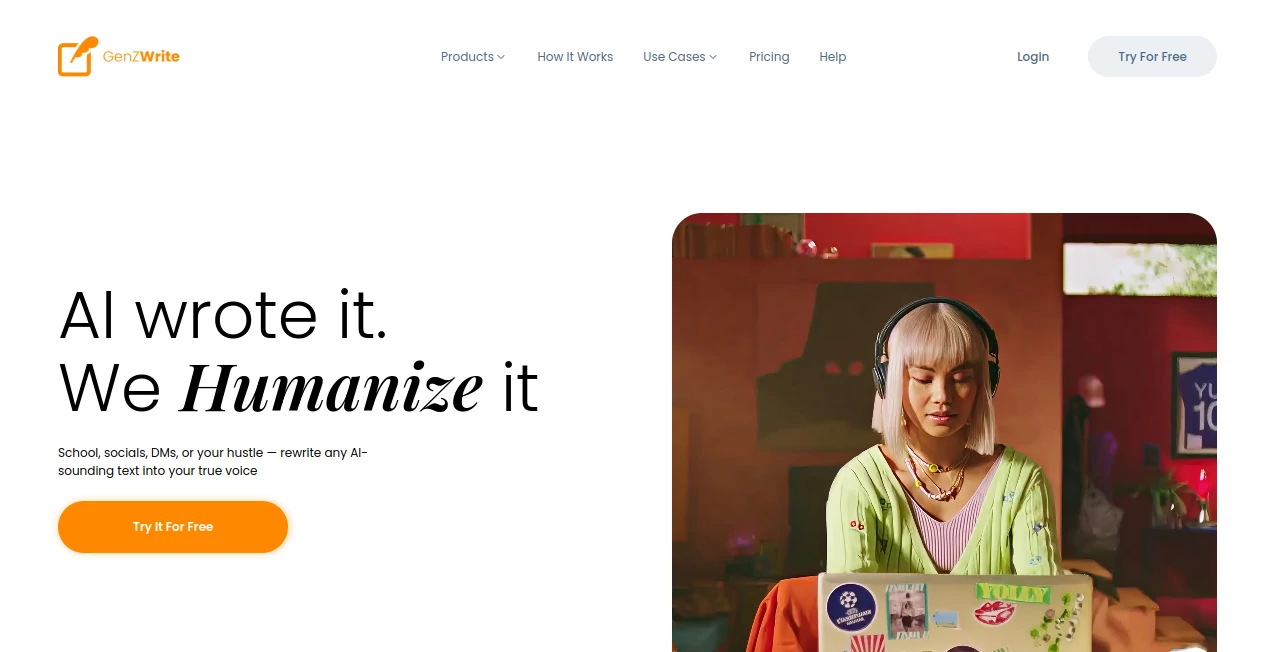 Screenshot of GenZWrite – An AI tool in the ,AI Rewriter ,AI Paraphraser ,AI General Writing ,AI Writing Assistants  category, showcasing its interface and key features.