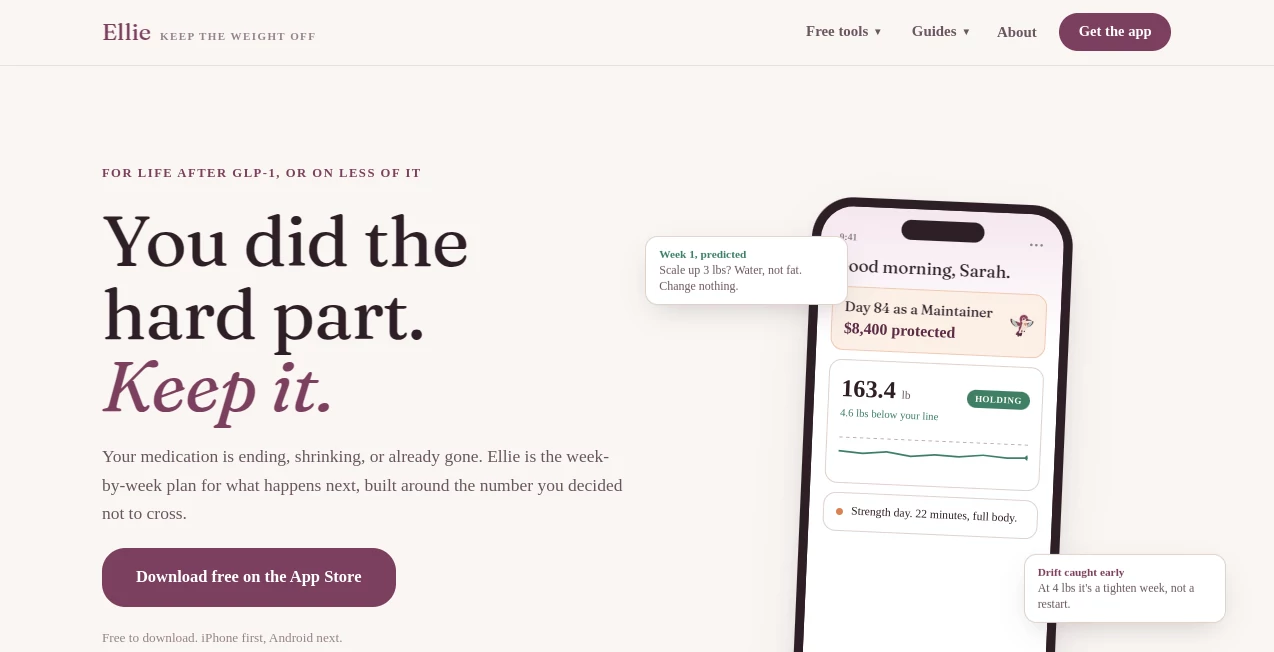 Screenshot of Ellie – An AI tool in the ,AI Life Assistant ,AI Fitness ,AI Healthcare  category, showcasing its interface and key features.