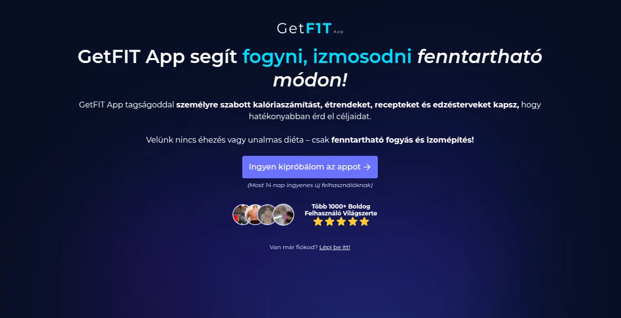 Screenshot of GetFIT App – An AI tool in the ,AI Life Assistant ,AI Fitness ,AI Healthcare ,AI Coaching  category, showcasing its interface and key features.
