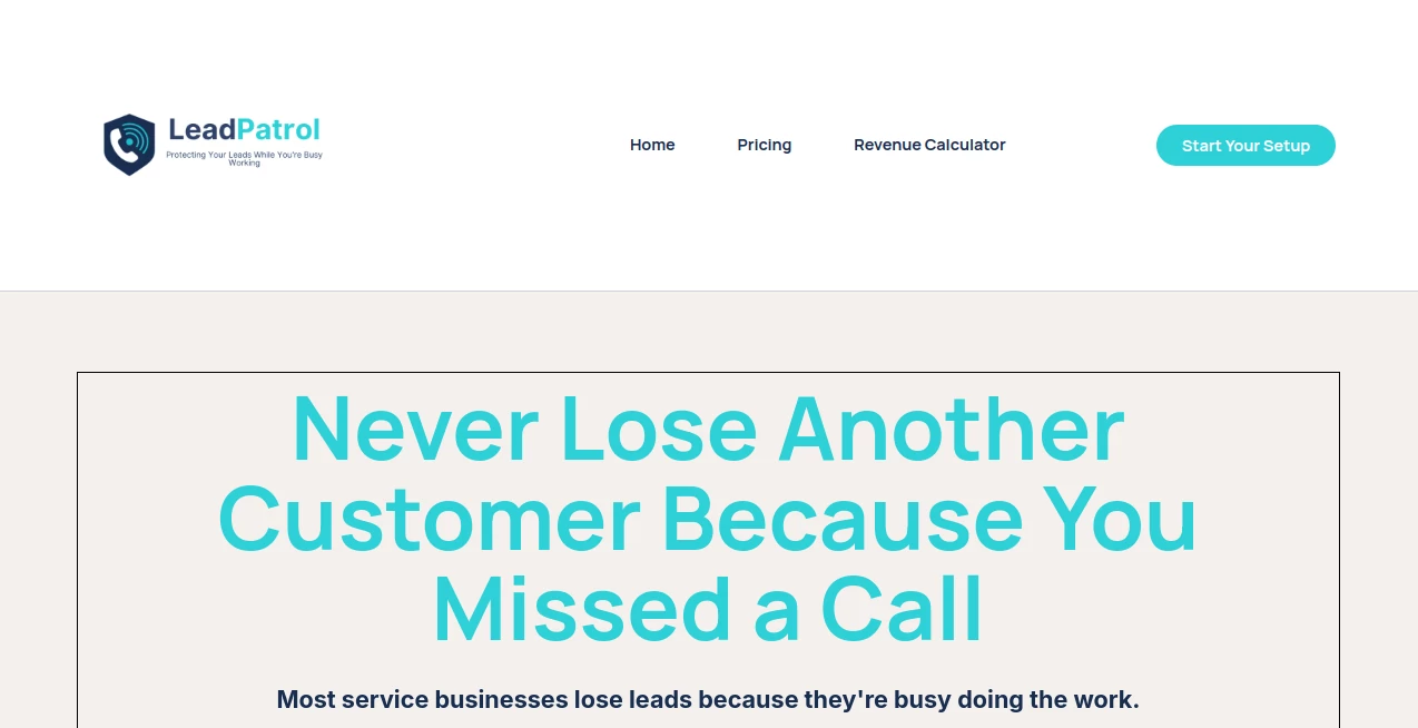 Screenshot of LeadPatrol – An AI tool in the ,AI Lead Generation ,AI Sales Assistant ,AI CRM Assistant ,AI Customer Service Assistant  category, showcasing its interface and key features.