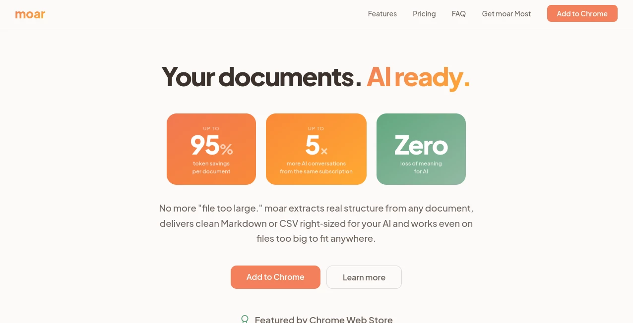 Screenshot of Moar AI – An AI tool in the ,AI Writing Assistants ,AI Content Generator ,AI Productivity Tools  category, showcasing its interface and key features.