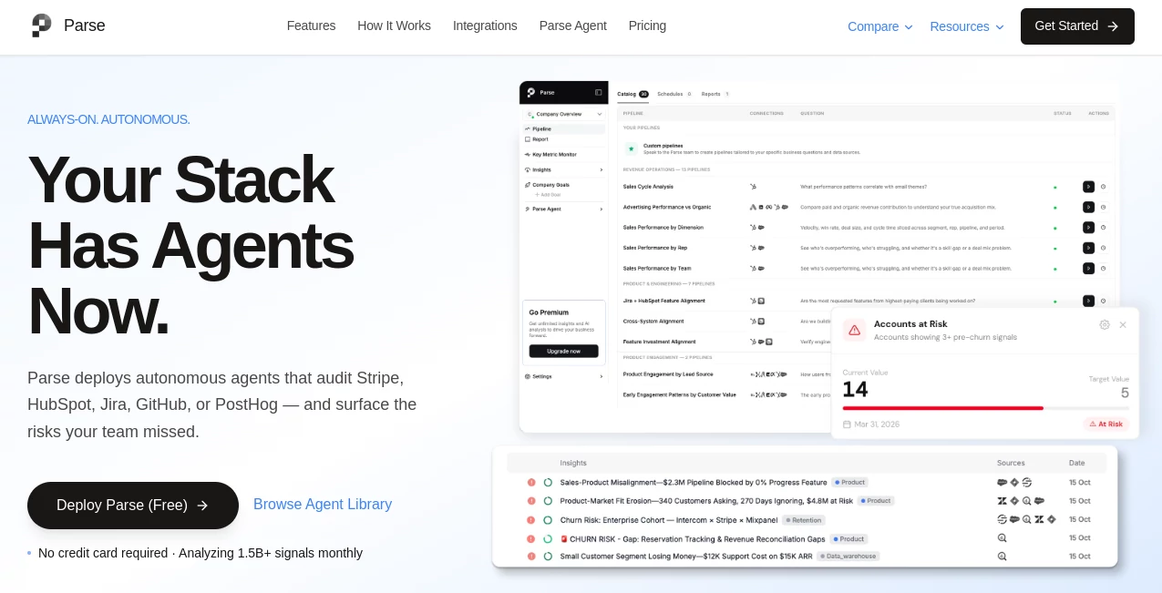 Screenshot of Parse – An AI tool in the ,AI Research Tool ,AI Business Ideas Generator ,AI Analytics Assistant ,AI Productivity Tools  category, showcasing its interface and key features.