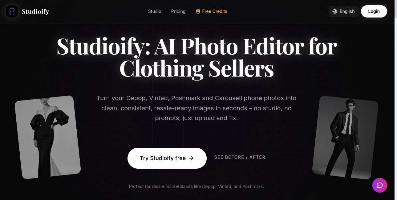 Screenshot of GetStudioify – An AI tool in the ,AI Creative Writing ,AI Content Generator ,AI Image to Video ,AI Video Generator  category, showcasing its interface and key features.