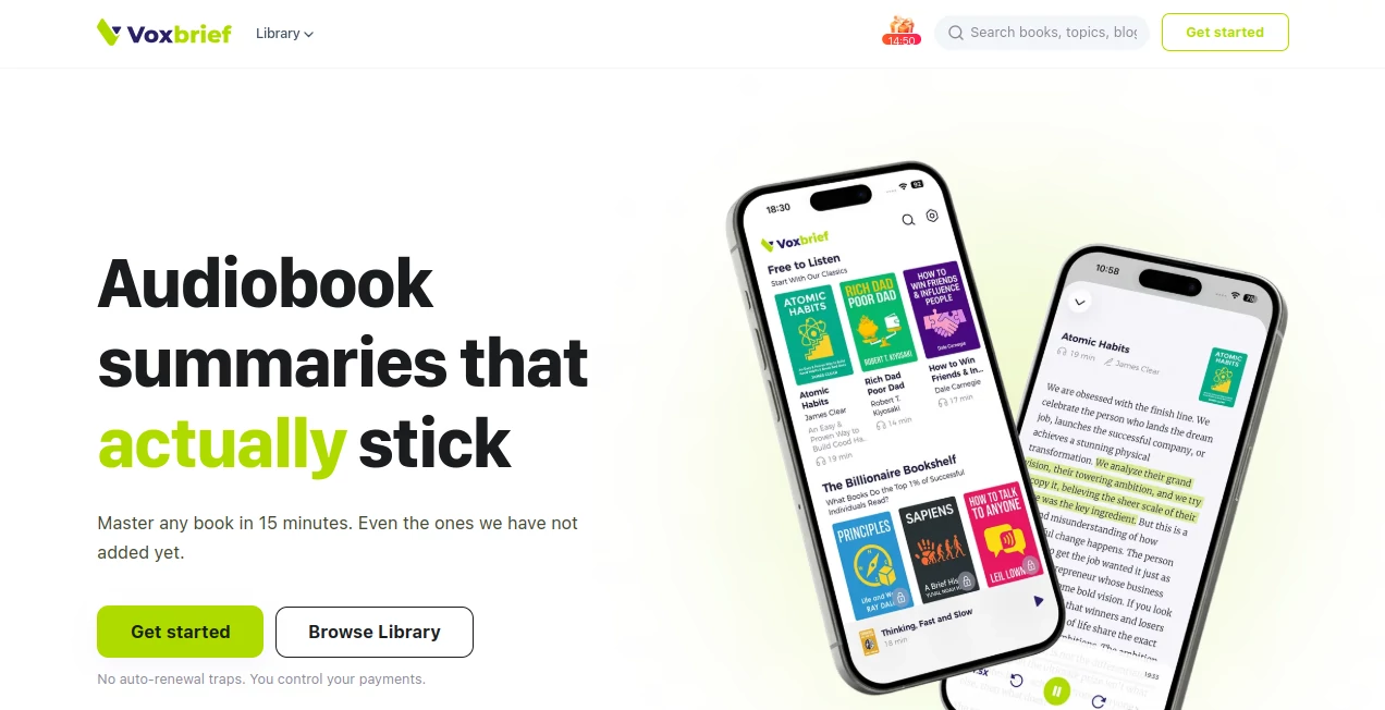 Screenshot of VoxBrief – An AI tool in the ,AI Summarizer ,AI Speech to Text ,AI Education Assistant ,AI Productivity Tools  category, showcasing its interface and key features.