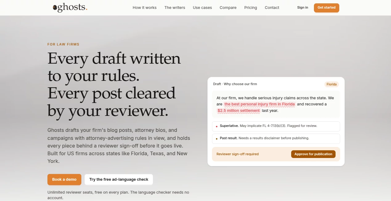 Screenshot of Ghosts – An AI tool in the ,AI Blog Writer ,AI Writing Assistants ,AI Content Generator ,AI SEO Assistant  category, showcasing its interface and key features.