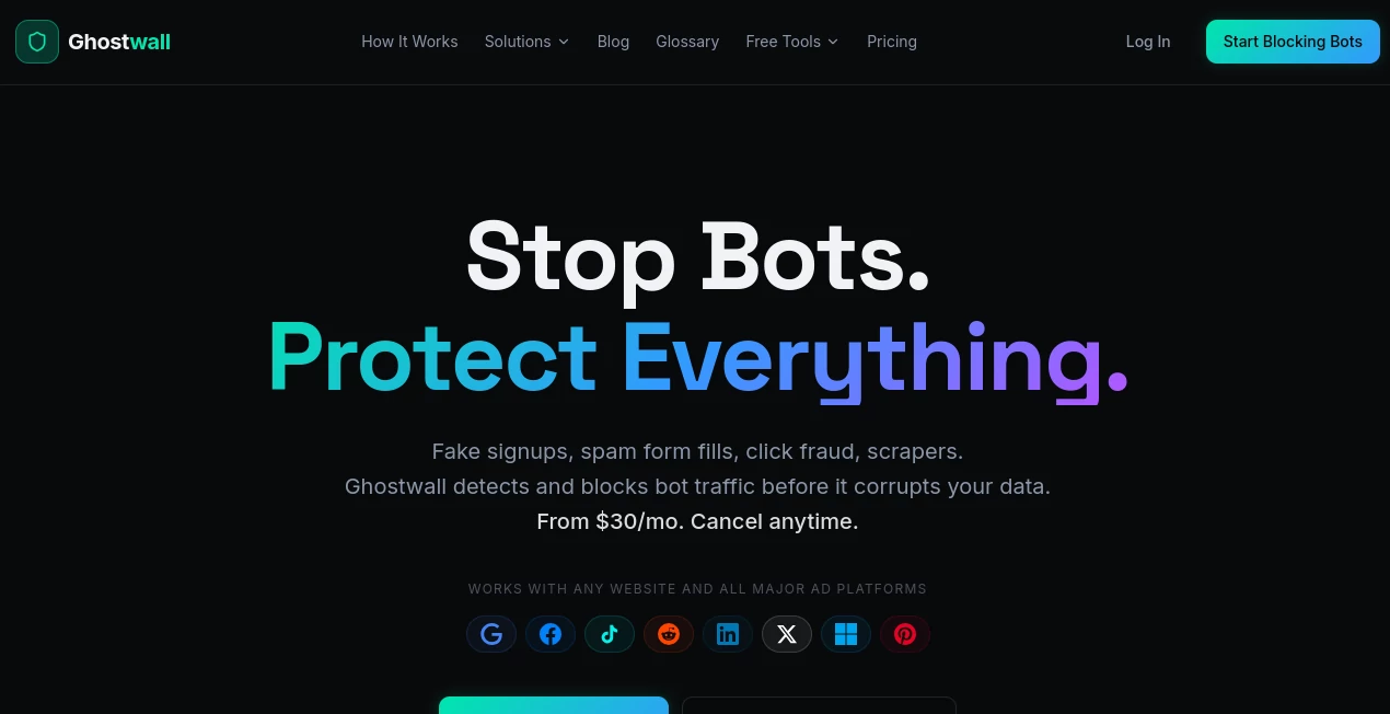 Screenshot of Ghostwall – An AI tool in the ,AI Monitor & Report Builder ,AI Developer Tools ,AI Productivity Tools ,Other  category, showcasing its interface and key features.
