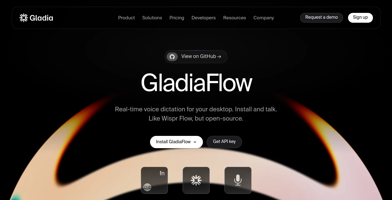 Screenshot of GladiaFlow – An AI tool in the ,AI Productivity Tools ,AI Speech Recognition ,AI Speech to Text ,AI Voice Assistants  category, showcasing its interface and key features.