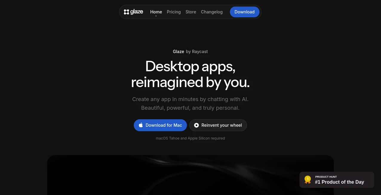 Screenshot of Glaze – An AI tool in the ,AI No-Code & Low-Code ,AI Developer Tools ,AI App Builder ,AI Productivity Tools  category, showcasing its interface and key features.
