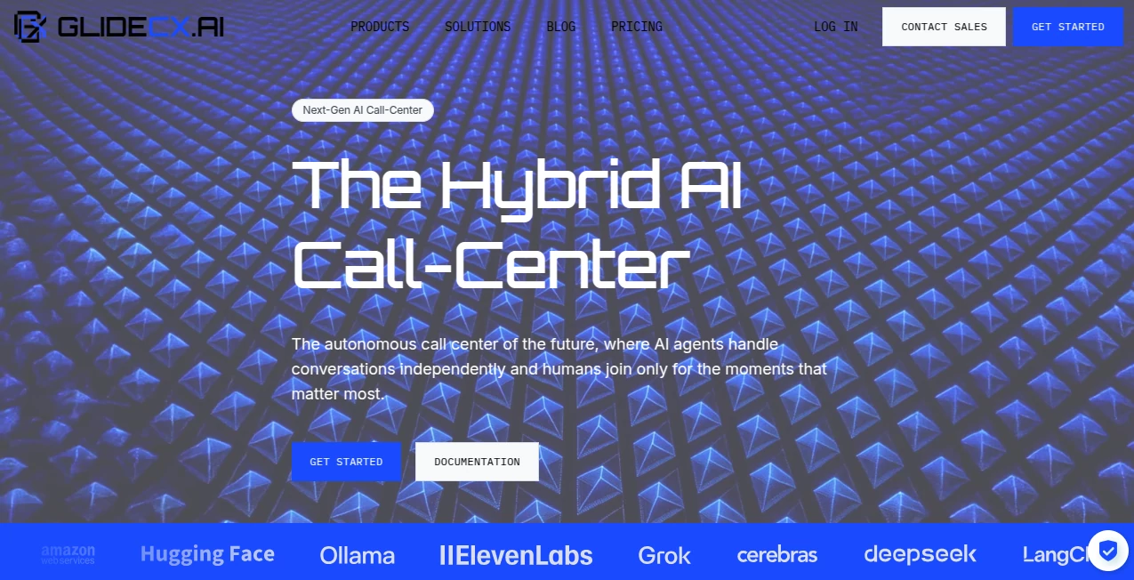 Screenshot of GlideCx – An AI tool in the ,AI Speech Recognition ,AI Voice Assistants ,AI Customer Service Assistant ,AI Productivity Tools  category, showcasing its interface and key features.