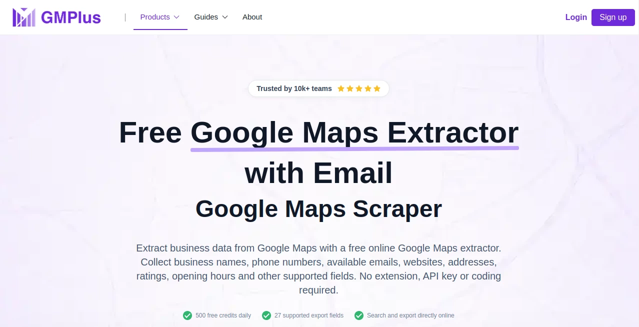Screenshot of GMPlus – An AI tool in the ,AI Data Mining ,AI Web Scraping ,AI Lead Generation ,AI CRM Assistant  category, showcasing its interface and key features.