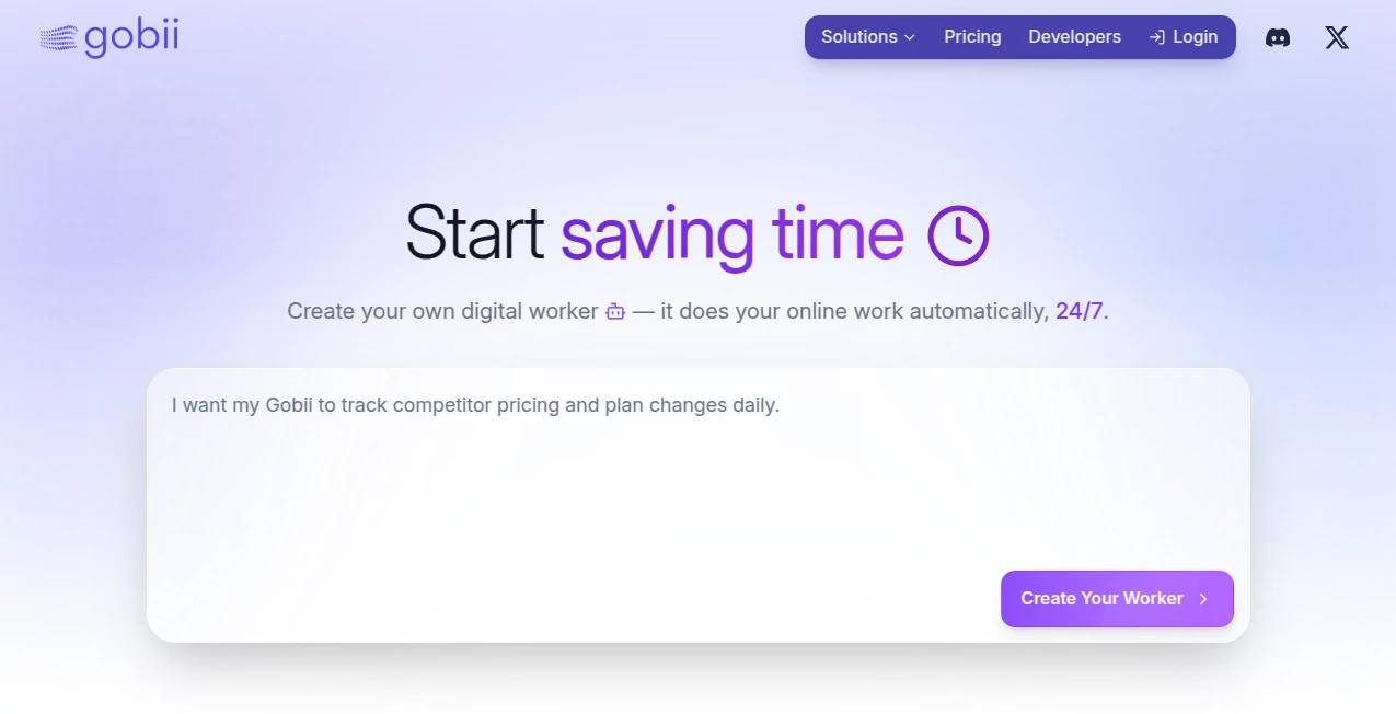 Screenshot of Gobii – An AI tool in the ,AI Task Management ,AI Productivity Tools ,AI Research Tool ,AI Workflow Management  category, showcasing its interface and key features.