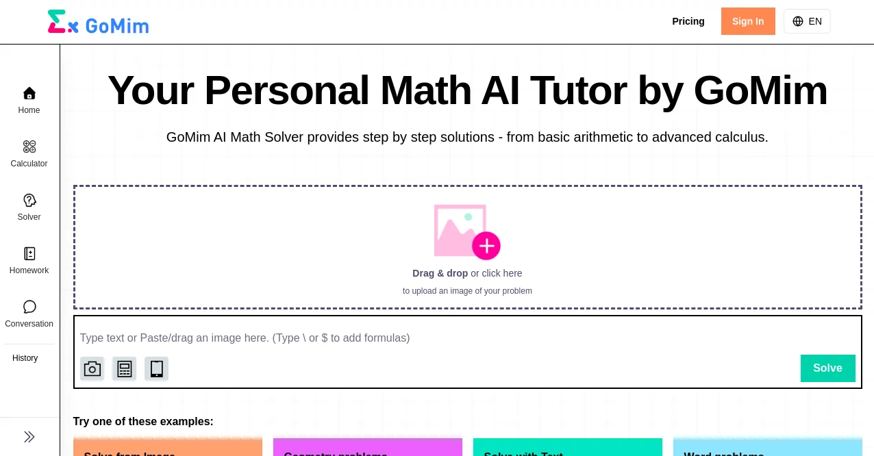 Screenshot of GoMim – An AI tool in the ,AI SEO Assistant ,AI Content Generator ,AI Research Tool ,AI Marketing Plan Generator  category, showcasing its interface and key features.