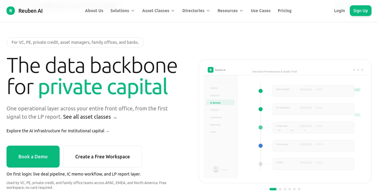 Screenshot of Reuben AI – An AI tool in the ,AI Workflow Management ,AI Content Generator ,AI Productivity Tools ,AI Writing Assistants  category, showcasing its interface and key features.