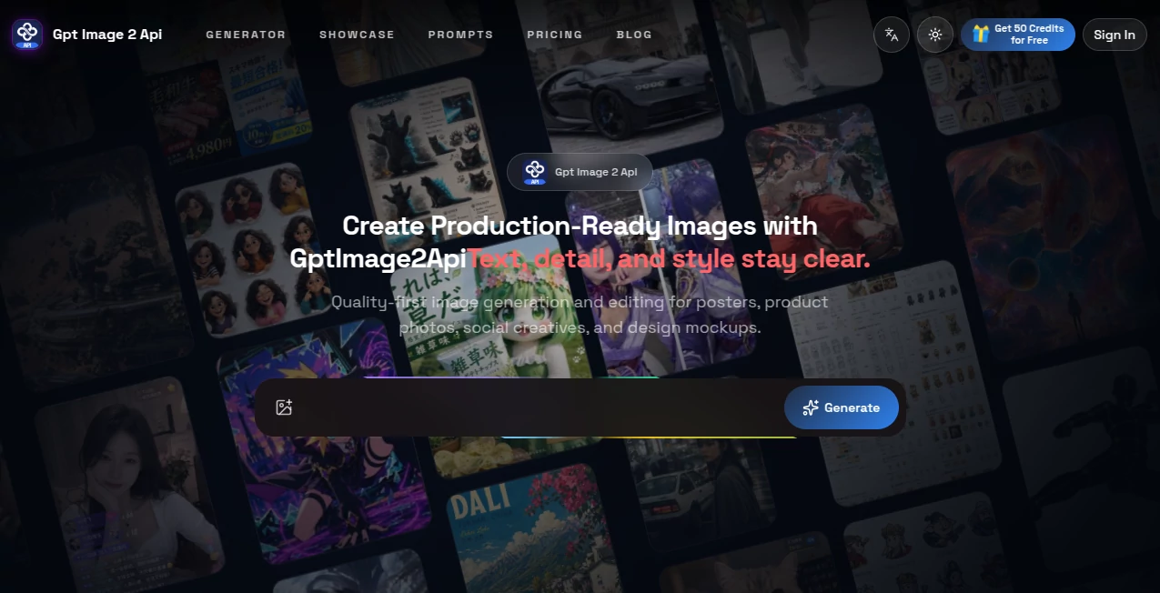 Screenshot of Gpt Image 2 Api – An AI tool in the ,Photo & Image Editor ,AI Advertising Assistant ,AI Image to Image ,AI Text to Image  category, showcasing its interface and key features.