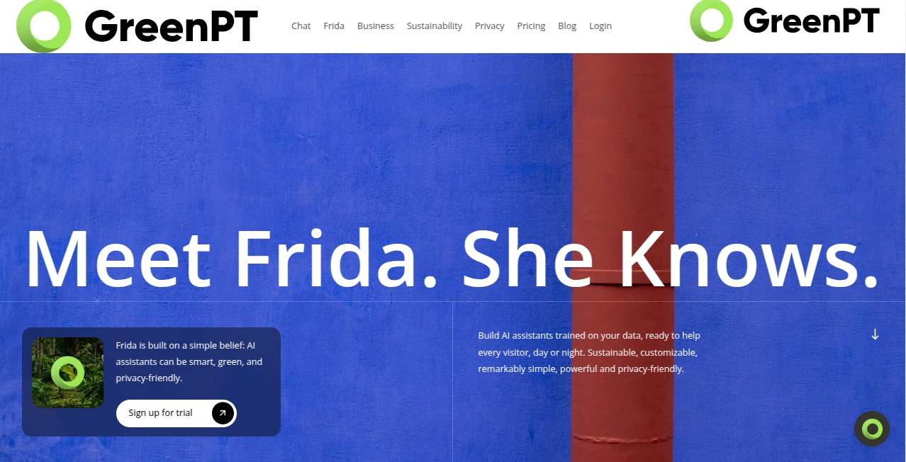 Screenshot of GreenPT – An AI tool in the ,Photo & Image Editor ,AI Image to Image ,AI Design Generator ,AI Interior & Room Design  category, showcasing its interface and key features.
