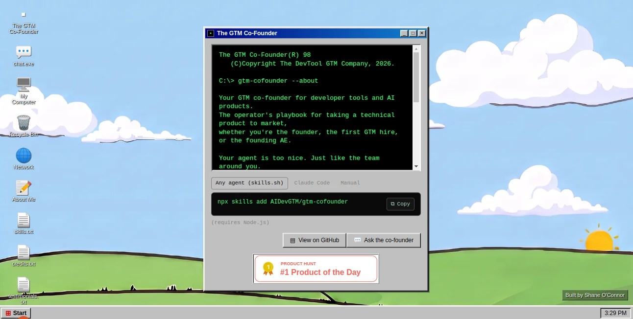 Screenshot of The GTM – An AI tool in the ,AI Consulting Assistant ,AI Marketing Plan Generator ,AI Developer Tools ,AI Sales Assistant  category, showcasing its interface and key features.